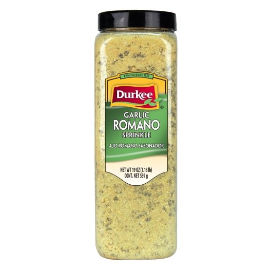 Durkee Garlic Romano Sprinkle Seasoning, 6 x 19 oz Case - Spices Seasonings