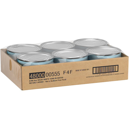 Tuna Chunk White Low Sodium Solid Albacore Tuna In Water, 6 x 66.5 oz Case - DOT product image 6