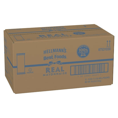 Hellmanns Real Mayonnaise Bulk, 12 x 24 fl oz Case - DOT product image 6