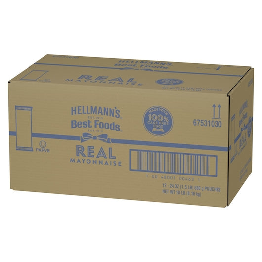 Hellmanns Real Mayonnaise Bulk, 12 x 24 fl oz Case - DOT product image 3