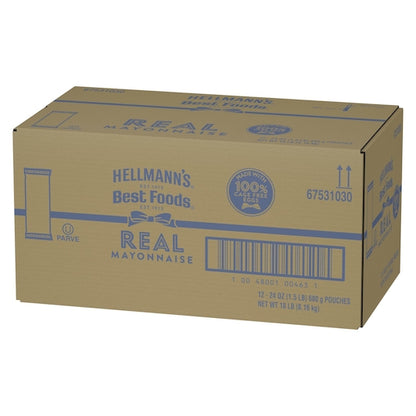 Hellmanns Real Mayonnaise Bulk, 12 x 24 fl oz Case - DOT product image 3