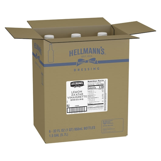 Hellmann's Classics Lemon Zaatar Vinaigrette Dressing Bottle, 6 x 32 oz Case - DOT product image 5
