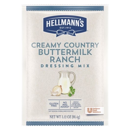 Hellmann's Country Buttermilk Dry Mix Dressing Mix, 18 x 3.12 oz Case - Condiments & Sauces