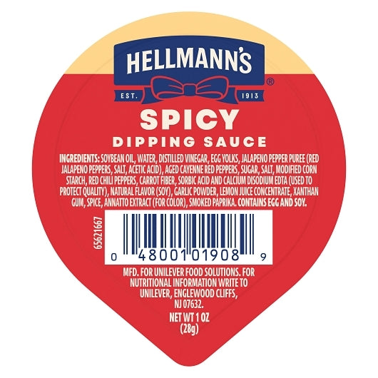 Hellmann's Spicy Mayonnaise Dip Cup, 108 x 108 each Case - Condiments & Sauces