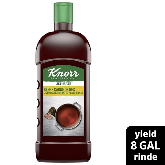 Knorr Professional Gluten Free Concentrated Beef Base, 4 x 32 fl oz Case - Pantry Ingredients