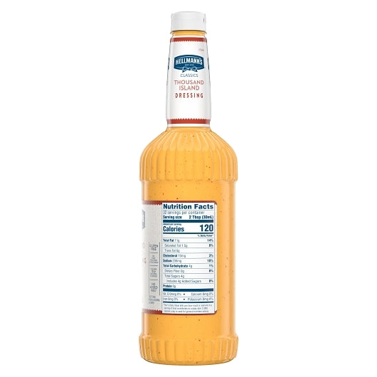 Hellmanns Thousand Island Classics Thousand Island Salad Bar Dressing Bottle, 6 x 32 oz Case - DOT product image 8