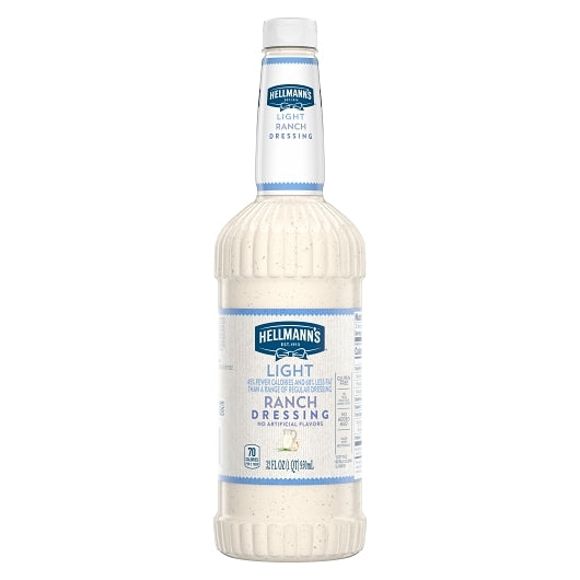 Hellmanns Blue Ribbon Classics Light Ranch Salad Bar Dressing Bottle, 6 x 32 oz Case - DOT product image 4