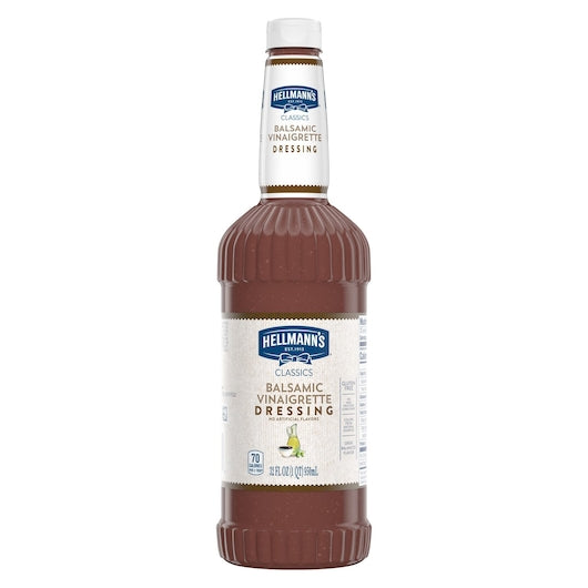 Hellmanns Balsamic Vinaigrette Classics Balsamic Vinaigrette Salad Bar Dressing Bottle, 6 x 32 oz Case - Condiments &