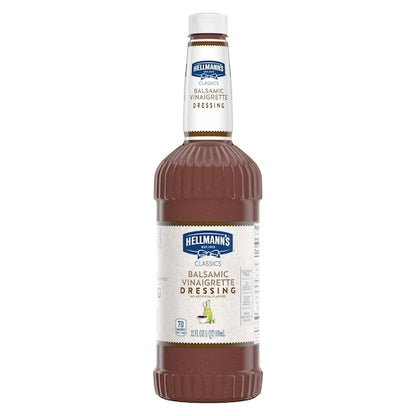 Hellmanns Balsamic Vinaigrette Classics Balsamic Vinaigrette Salad Bar Dressing Bottle, 6 x 32 oz Case - Condiments &