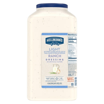 Hellmanns Light Ranch Dressing Bulk, 4 x 1 GA Case - Condiments & Sauces