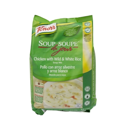Knorr Soup Du Jour Chicken With Wild And White Rice Mix, 4 x 30.2 oz Case - Prepared Foods