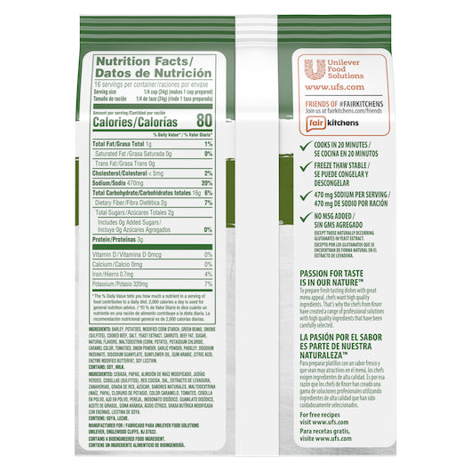 Knorr Soup Du Jour Beef Flavored Vegetable And Barley Mix, 4 x 13.9 oz Case - DOT product image 6