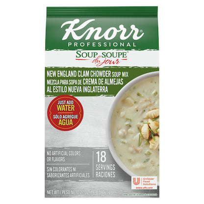 Knorr Professional Soup Du Jour New England Clam Chowder Mix, 4 x 27 oz Case - DOT product image 2