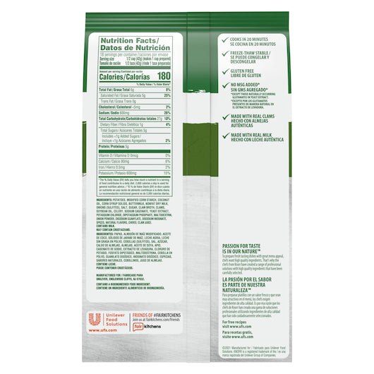 Knorr Professional Soup Du Jour New England Clam Chowder Mix, 4 x 27 oz Case - DOT product image 6