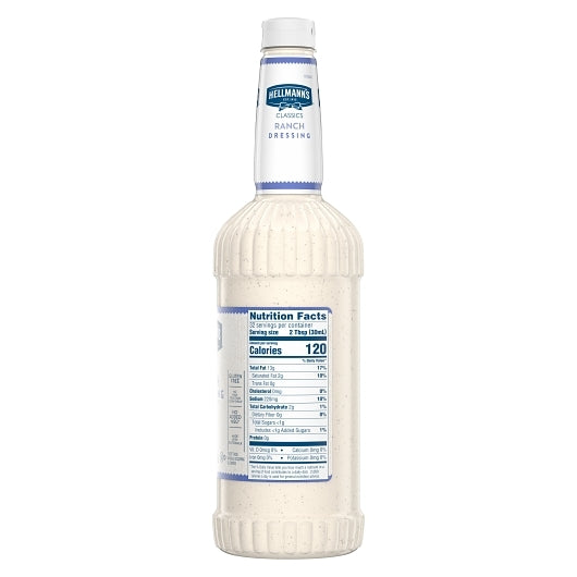 Hellmann's Classics Creamy Ranch Salad Bar Dressing Bottle, 6 x 32 oz Case - DOT product image 7