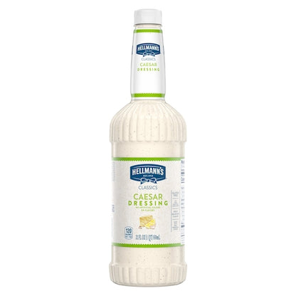 Hellmann's Classics Caesar Salad Bar Dressing Bottle, 6 x 32 oz Case - Condiments & Sauces