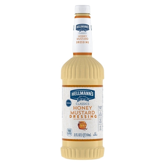 Hellmanns Blue Ribbon Classics Honey Mustard Salad Bar Dressing Bottle, 6 x 32 oz Case - DOT product image 3