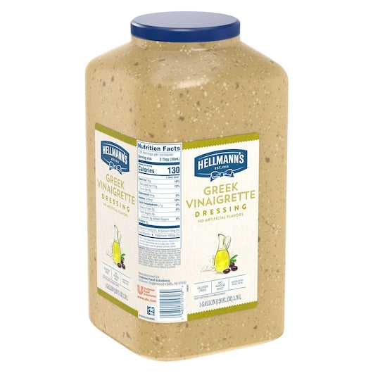 Hellmann's Greek Vinaigrette Dressing Bulk, 4 x 1 GA Case - Alternate product angle or state