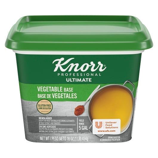 Knorr Gluten Free Vegetable Bouillon Base, 6 x 1 lb Case - Pantry Ingredients
