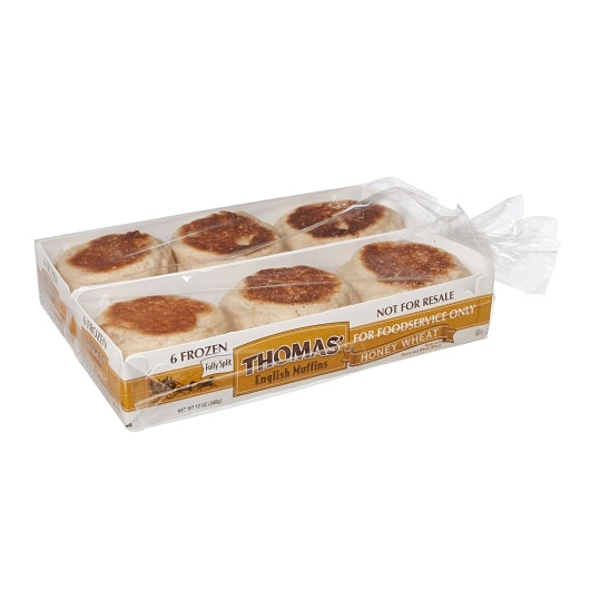 Maplehurst Bakery Honey Wheat English Muffins, 6 x 6 ct Case - Pantry Ingredients