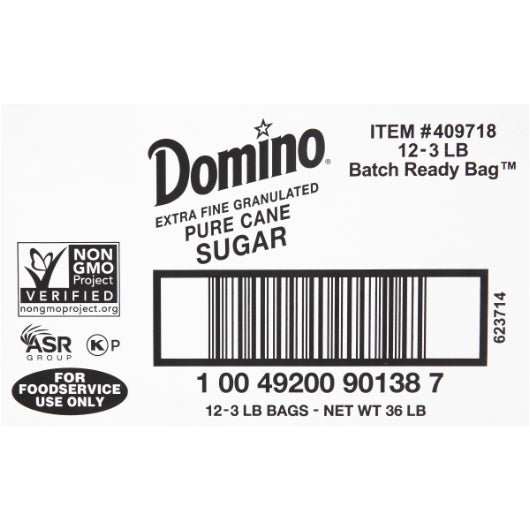 Domino Cane Sugar Granulated Perfect Pouch, 12 x 3 lb Case - DOT product image 6