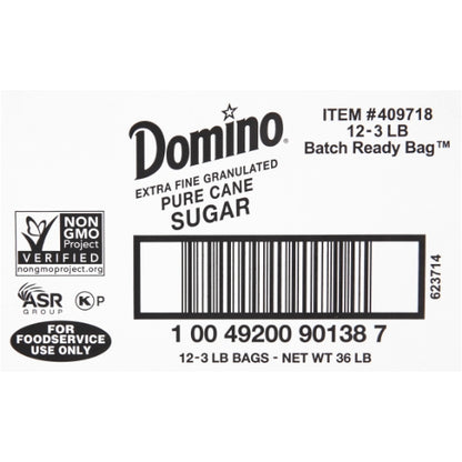 Domino Cane Sugar Granulated Perfect Pouch, 12 x 3 lb Case - DOT product image 6