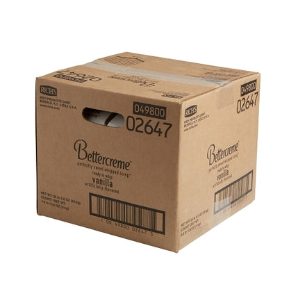 Bettercreme Non-Dairy Vanilla Bettercreme, 4 x 8.8 lb Case - GS1 closed shipping case image