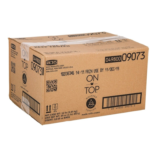 On Top Whipped Topping With Cream, 12 x 1 lb Case - DOT product image 5