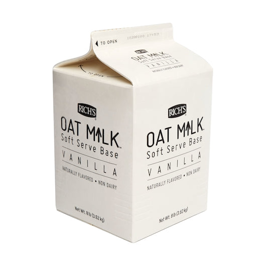 Rich's Oat Milk Vanilla Soft Serve, 4 x 8 lb Case - Beverages