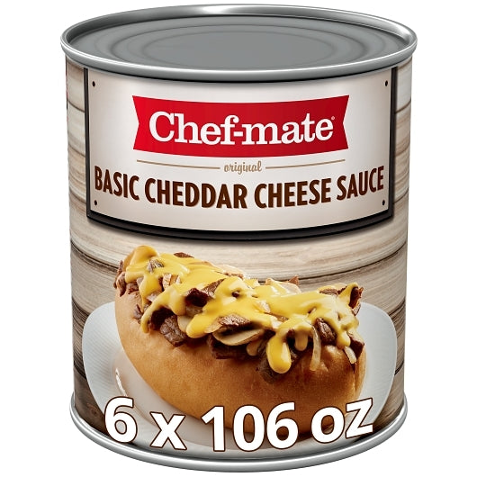 Chef Mate Basic Cheddar Cheese Sauce, 6 x 106 oz Case - Condiments & Sauces