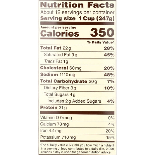 Chef-Mate CHILI ORIGINAL CARNE WITHOUT BEAN, 6 x 6.614 lb Case - DOT product image 8