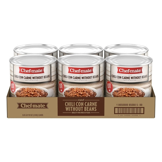 Chef-Mate CHILI ORIGINAL CARNE WITHOUT BEAN, 6 x 6.614 lb Case - DOT product image 5