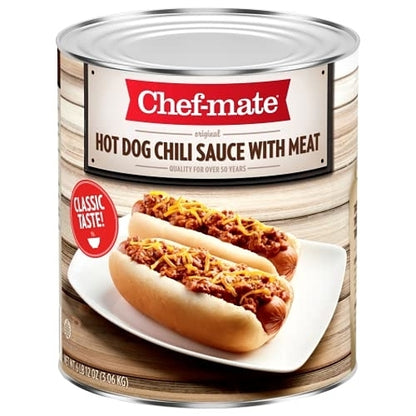 Chef-Mate Hot Dog Chili Sauce with Meat, 6 x 107.937 oz Case - DOT product image 2