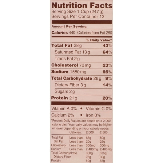 Chef Mate Corned Beef Hash, 6 x 6.688 lb Case - DOT product image 8