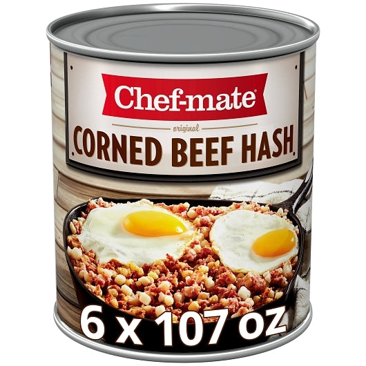 Chef Mate Corned Beef Hash, 6 x 6.688 lb Case - Prepared Foods