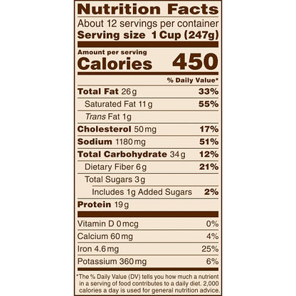 Chef-Mate Original Carne Chili With Beans, 6 x 106.878 oz Case - DOT product image 7