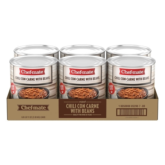 Chef-Mate Original Carne Chili With Beans, 6 x 106.878 oz Case - DOT product image 5