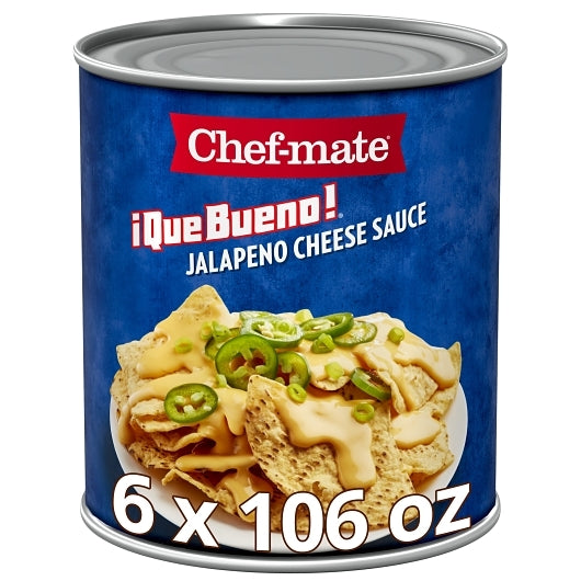 Chef-Mate Que Bueno Cheese Jalapeno Sauce, 6 x 106 oz Case - Condiments & Sauces