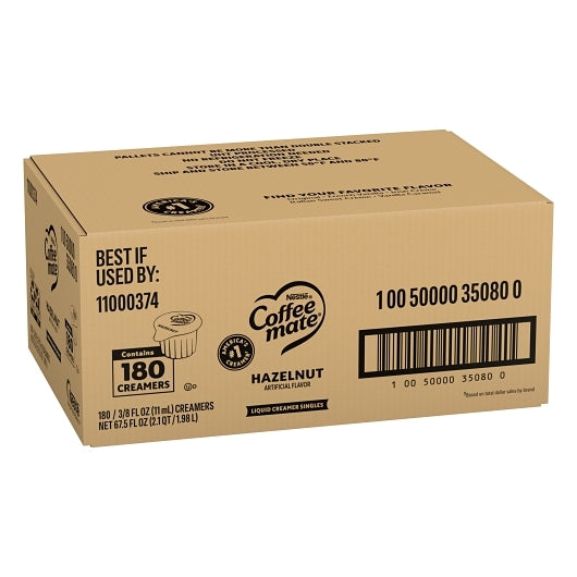 Nestle Coffee-mate Hazelnut Single Serve Liquid Creamer, 180 x 0.375 oz Case - DOT product image 6