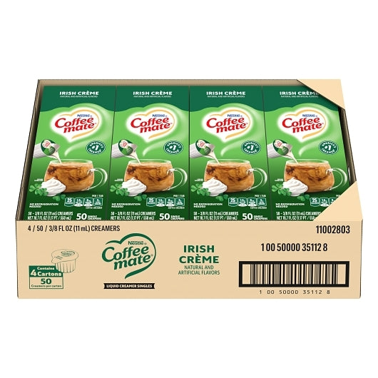 Powder Creamer Irish Creme Single Serve Liquid Creamer, 4 x 18.7 fl oz Case - DOT product image 5