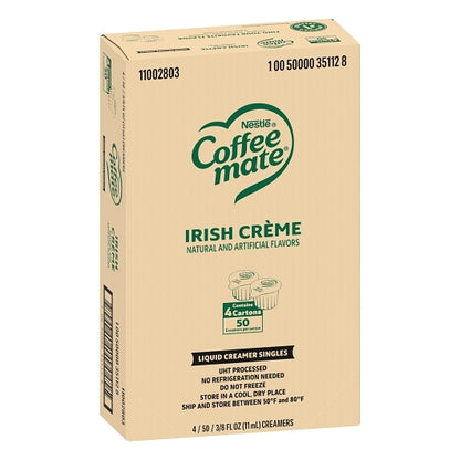 Powder Creamer Irish Creme Single Serve Liquid Creamer, 4 x 18.7 fl oz Case - DOT product image 6