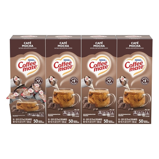 NESTLE COFFEE-MATE Coffee Cafe Mocha Single Serve Liquid Creamer, 4 x 18.7 fl oz Case - DOT product image 2