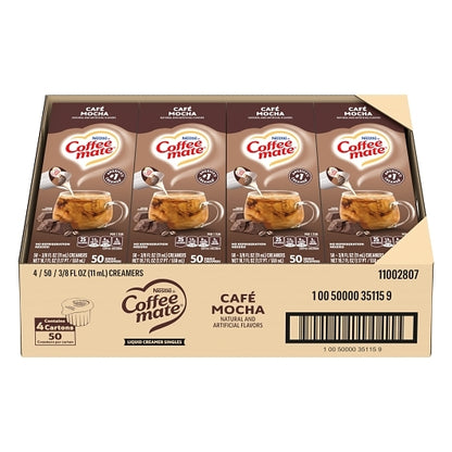 NESTLE COFFEE-MATE Coffee Cafe Mocha Single Serve Liquid Creamer, 4 x 18.7 fl oz Case - DOT product image 5