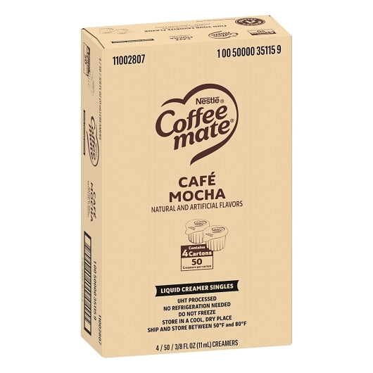 NESTLE COFFEE-MATE Coffee Cafe Mocha Single Serve Liquid Creamer, 4 x 18.7 fl oz Case - DOT product image 6