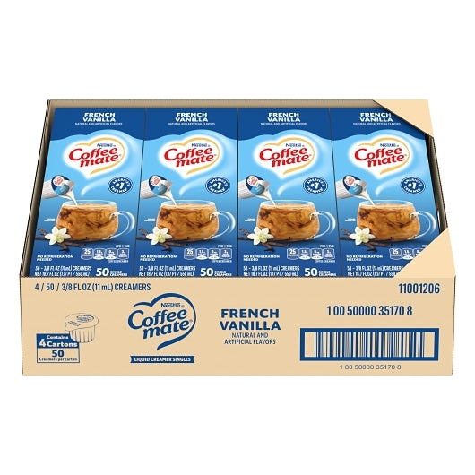 Coffee-mate French Vanilla Single Serve Liquid Creamer, 4 x 18.7 fl oz Case - DOT product image 5