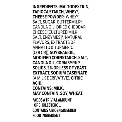 Trio Cheese Sauce Mix, 8 x 2 lb Case - Ingredients label