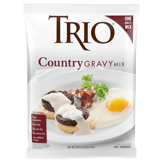Trio Country Gravy Mix, 8 x 1.373 lb Case - Condiments & Sauces