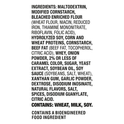 Trio Brown Gravy Mix, 8 x 1 lb Case - Ingredients label