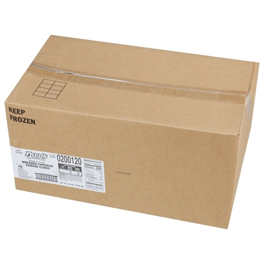 Windsor Freds For Breaded Cheddar Cheese Cubes, 6 x 4 lb Case - GS1 closed shipping case image
