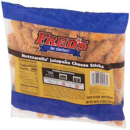 Fred's Jalapeno Hotzzarella Cheese Sticks, 4 x 3 lb Case - DOT product image 2